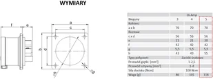 PCE Wtyczka tablicowa 16A 5P 400V czerwona IP44 615-6 615-6 - Gniazdka elektryczne - miniaturka - grafika 2