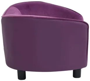 Vidaxl Lumarko Sofa dla psa, burgundowa, 69x49x40 cm, plusz i sztuczna skóra! 171035 - Legowiska dla psów - miniaturka - grafika 5