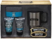 Zestawy kosmetyków męskich - Technic Technic Man'Stuff Scrub Up 'n' Go Zestaw Do Pielęgnacji Twarzy Dla Mężczyzn + Kubek Termiczny - miniaturka - grafika 1