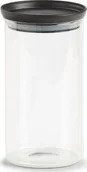 Pojemniki kuchenne - Zeller Słoik do przechowywania z plastikową pokrywką 950 ml czarny 10,3x18,6cm cm 19577 - miniaturka - grafika 1