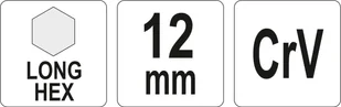 Yato KLUCZ IMBUSOWY DŁUGI 12,0 MM YT-05443 YT-05443 - Klucze i nasadki - miniaturka - grafika 2