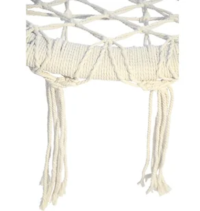 SASKA GARDEN Hamak ażurowy fotel wiszący 80x60cm luxe z poduszką ecru 1026947 - Fotele ogrodowe wiszące - miniaturka - grafika 8
