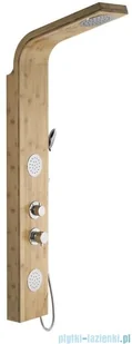 Corsan Bali z mieszaczem chrom drewno bambusowe B-231MCR | - Panele prysznicowe - miniaturka - grafika 3