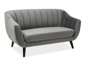 Sofy i kanapy - Signal SOFA ELITE 2 VELVET SZARY BLUVEL 14 / WENGE (T) - miniaturka - grafika 1