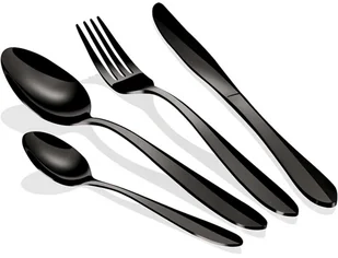 Berlinger Haus Lumarko Sztućce 24 Elem. Bh-2630 Czarne Lustrzane BH-2630 Kinghoff - Zestawy sztućców - miniaturka - grafika 2