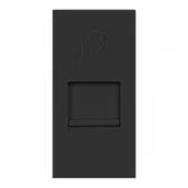 Listwy zasilające - NOEN RJ11, gniazdo modułowe 22,5x45mm telefoniczne RJ11, czarne OR-GM-9010/B/RJ11 - miniaturka - grafika 1
