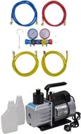 Akcesoria do wentylacji i klimatyzacji - vidaXL Pompa próżniowa z blokiem mierników i 4 zaworów do klimatyzacji vidaXL - miniaturka - grafika 1
