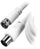 Kable - Vivanco SAT Przewód telewizyjny podwójnie ekranowany Biały STC FB30-N - miniaturka - grafika 1