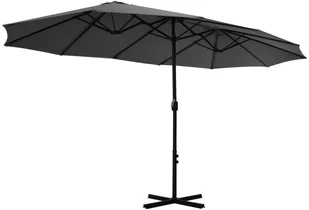 vidaXL Parasol ogrodowy na słupku aluminiowym, 460x270 cm, antracytowy - Parasole ogrodowe - miniaturka - grafika 5