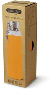 Black+Blum Butelka na wodę Black+Blum 0,6 l pomarańczowa szklana GR-WB-M003 - Shakery i bidony sportowe - miniaturka - grafika 8