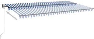 VidaXL Lumarko Automatycznie zwijana markiza, LED i czujnik wiatru, 600x300 cm! 3069171 VidaXL - Markizy - miniaturka - grafika 3