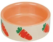 Akcesoria dla gryzoni - Nobby 73629 koryto "Carrot", 125 ML, ceramiczna beżowa/pomarańczowy 73629 - miniaturka - grafika 1