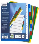 Segregatory - Elba Przekładki neutralne kolorowe A4 PP 10k - miniaturka - grafika 1