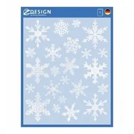 Ozdoby bożonarodzeniowe - Naklejki Z-DESIGN foliowe na okno-płatki śniegu AVERY ZWECKFORM 23szt. /52298/ ZW762 - miniaturka - grafika 1