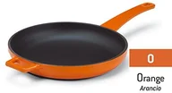 Patelnie - Pentole Agnelli pentole agnelli coghsfp11116o Slow Cook Patelnia do smażenia, z uchwytem z żeliwa, 16 cm, pomarańczowy COGHSFP11116O - miniaturka - grafika 1