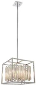 Lampy sufitowe - Endon Wisząca LAMPA glamour ACADIA 81930 Endon kwadratowa OPRAWA metalowa klatka ZWIS z kryształkami chrom przezroczysta 81930 - miniaturka - grafika 1