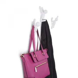 Umbra Umbra, Wieszak ścienny Buddy, biały, 7,5x16,8x7,6 cm - Miseczki i talerzyki dla dzieci - miniaturka - grafika 4