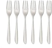 Widelce - Sambonet Rosenthal    widelczyki do ciasta  6 sztuki  Leaf  ze stali nierdzewnej 52163A55 - miniaturka - grafika 1