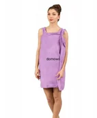 Szlafroki damskie - RĘCZNIK - SZLAFROK KOSZULKA 2 in 1 fioletowy - miniaturka - grafika 1