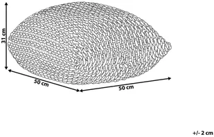 Beliani Puf 50 x 31 cm żółty CONRAD - Taborety i hokery - miniaturka - grafika 8