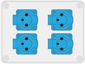 Rozdzielnie elektryczne - Pawbol Rozdzielnica R-BOX 190 4x250V B.1203 B.1203 - miniaturka - grafika 1