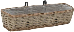 vidaXL Zestaw 2 koszy do przechowywania, wiklina z wyściółką z PE vidaXL - Pudła i pojemniki do przechowywania - miniaturka - grafika 3