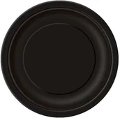 Dekoracje i nakrycia stołu na imprezę - Unique Talerzyki papierowe "Classic" czarne UNIQUE 23 cm 8 szt U3205 - miniaturka - grafika 1