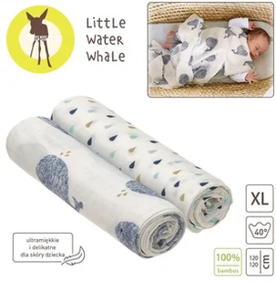 Lassig Bambusowy Otulacz-Kocyk Zestaw 2 szt Little Water Wieloryb - Koce i narzuty dla dzieci Lassig Bambusowy Otulacz-Kocyk Zestaw 2 szt Little Water Wieloryb - Koce i narzuty dla dzieci - miniaturka - grafika 3