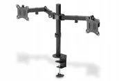 Uchwyty do monitorów - Digitus Uchwyt biurkowy podwójny z zaciskiem - miniaturka - grafika 1