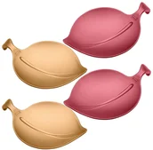 Pozostałe akcesoria kuchenne - Koziol Zestaw 4 podstawek Leaf-On Bordowy, Złoty 3556116 - miniaturka - grafika 1