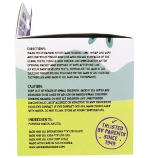 JACK N'JILL - pasty do zębów Jack N'Jill, Naturalne chusteczki do mycia dziąseł niemowląt, 25 szt. JJN00201 [5787997] - Grzechotki dla dzieci - miniaturka - grafika 4