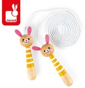 Zabawki kreatywne - Janod Skakanka z drewnianymi rączkami Zajączek, - miniaturka - grafika 1