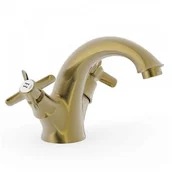 Baterie umywalkowe - Tres Clasic bateria umywalkowa stare złoto mat 24210201LM - miniaturka - grafika 1