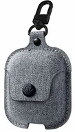 Akcesoria do słuchawek - Twelve South Airsnap Twill | Etui ochronne / osłona z klipsem zapobiegającym utracie do AirPods i bezprzewodowego ładowania do AirPods, mgiełka szare 12-1917 - miniaturka - grafika 1