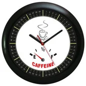 Zegary - Atrix Zegar ścienny czarny czas na kawę ATE930FE - miniaturka - grafika 1