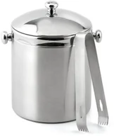 Akcesoria do lodu - Weis 16823 pojemnik na kostki lodu, ze stali nierdzewnej, o podwójnych ściankach, z pokrywką i szczypce 16823 - miniaturka - grafika 1