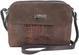 Barberini's Stylowa torebka crossbody trzykomorowa - Brązowa ciemna 885/1-11 - Torebki damskie Barberini's Stylowa torebka crossbody trzykomorowa - Brązowa ciemna 885/1-11 - Torebki damskie - miniaturka - grafika 1