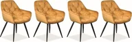 Krzesła - Signal Zestaw krzeseł CHERRY VELVET 4 szt curry ZESTAW-CHERRYVCCU-4SZT - miniaturka - grafika 1