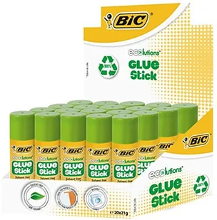 BIC KLEJ GLUE STICK ECOLUTIONS 21 G PUDEŁKO 20 SZT 892345 - Kleje biurowe - miniaturka - grafika 3