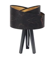 Lampy stojące - ImoLight Lampka stołowa mini-trójnóg czarny Awena Czarna Lava apla złota 060s-137cz - miniaturka - grafika 1