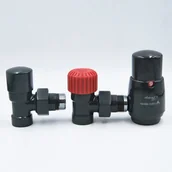 Akcesoria grzewcze - Vario Term Zestaw zaworów Royal, Kolor: Czarny strukturalny, Typ zaworu: Prosty ROGSO214CFP - miniaturka - grafika 1