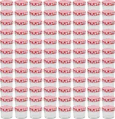 Pojemniki kuchenne - vidaXL vidaXL Szklane słoiki na dżem, biało-czerwone pokrywki, 96 szt, 110 ml - miniaturka - grafika 1