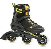 Rolki - Rollerblade Unisex łyżworolki dla dorosłych Macroblade 100 3WD 3WD 3D, czarno-szafran żółte, 45 07100200S25-295 - miniaturka - grafika 1