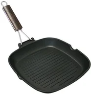 Patelnie - Antik Ars Home Delizia patelnia do grillowania, powłoka nieprzywierająca z uchwytem z elastyczne, kwadratowa, prasa ciśnienia-aluminium, czarna, 26 x 26 cm - miniaturka - grafika 1