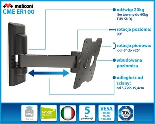 Meliconi ER100 (580406BC) - Uchwyty do telewizora - miniaturka - grafika 2