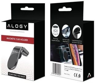 Alogy Magnetyczny uchwyt samochodowy Alogy do kratki czarny 7623X1 - Uchwyty samochodowe do telefonów - miniaturka - grafika 10