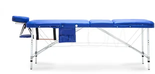 Bodyfit Stół łóżko do masażu Aluminiowe 3 segmentowe niebieskie XXL 551 Łóżko XXL - Stoły i łóżka do masażu - miniaturka - grafika 3