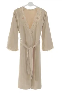 Soft Cotton Elegancki szlafrok DESTAN z koronką proszkowa XL 30204 - Szlafroki damskie Soft Cotton Elegancki szlafrok DESTAN z koronką proszkowa XL 30204 - Szlafroki damskie - miniaturka - grafika 1