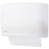 Dozowniki papieru i mydła dla firm - Faneco Pojemnik na ręczniki papierowe ZZ ECO plastik biały P300POW - miniaturka - grafika 1