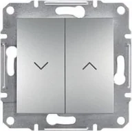 Wyłączniki światła i elektryczne - Schneider Asfora łącznik żaluzjowy podtynkowy bez ramki aluminium EPH1300561 - miniaturka - grafika 1